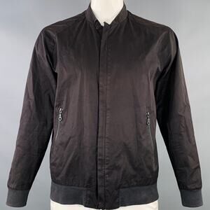 WELCOME STRANGER Size L Black Cotton Blend Zip Up Jacket